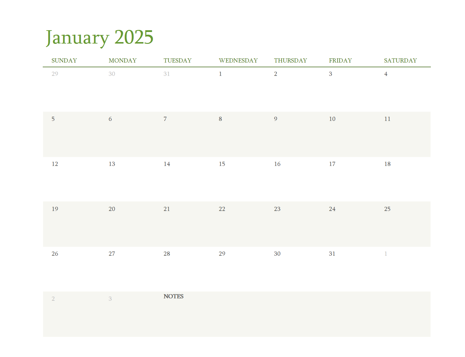 Free Printable 2025 Monthly Calendar Template - Organize Your Year with Ease ​Thumbnail​ 